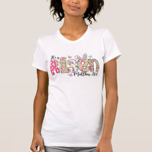 T-shirt "Il est ressuscité" Bible chrétienne moderne de Pâ