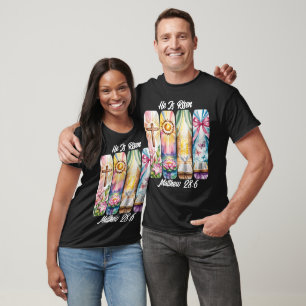 T-shirt Il est ressuscité Easter Hope noir