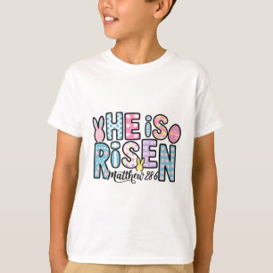 T-shirt Il Est Ressuscité Jésus Chrétien Joyuses Pâques Fe