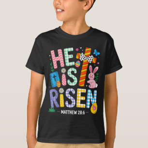 T-shirt Il Est Ressuscité Jésus Chrétien Joyuses Pâques Fe