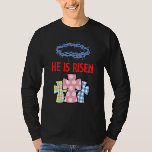 T-shirt Il Est Ressuscité Jésus Christ Résurrection Joyeux