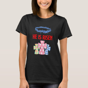 T-shirt Il Est Ressuscité Jésus Christ Résurrection Joyeux