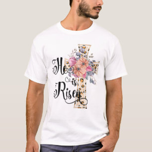 T-shirt Il Est Ressuscité Mignonne Ado Chrétien Filles M