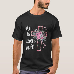 T-shirt Il est ressuscité Yall Cheetah Croix foi chrétienn