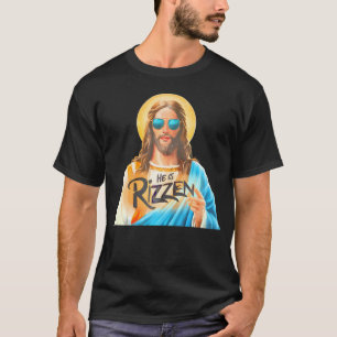T-shirt Il Est Rizzen Jésus A Rizzen Christian Religieux