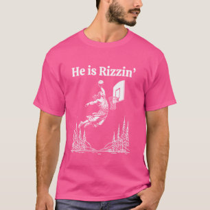 T-shirt Il Est Rizzin Drôle Mème Jésus Il Est Rizzen