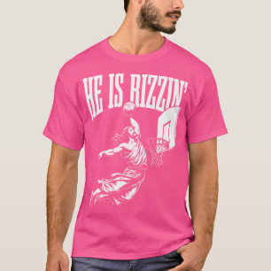 T-shirt Il Est Rizzin Funny Jesus Basketball Mème