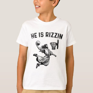 T-shirt Il est Rizzin Jésus Bysketbyll Chrétien Religieux