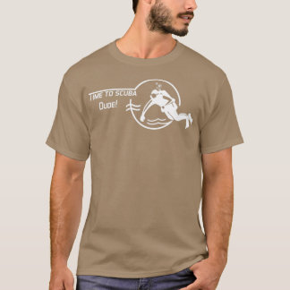 T-shirt Il est temps de faire de la plongée blanche