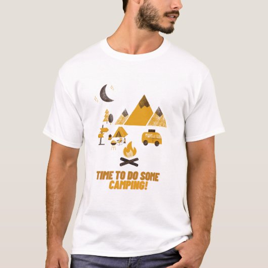 T-SHIRT IL EST TEMPS DE FAIRE DU CAMPING (Devant)