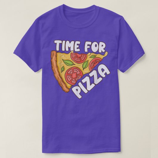 T-shirt Il Est Temps De Pizza Herbes Basil Vert (Design devant)