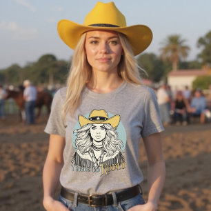 T-shirt Il est temps de Rodeo Western Cowgirl