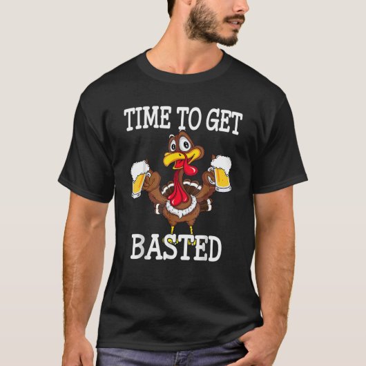 T-shirt Il Est Temps D'Obtenir De La Bière Basée Boire Tha (Devant)