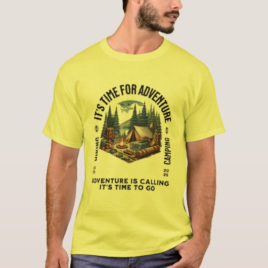 T-shirt Il est temps pour l'aventure (Devant)