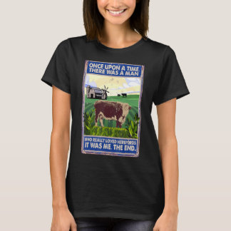 T-shirt Il Était Une Fois Un Homme Vache Élevait Heref