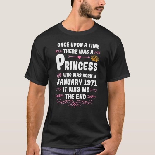 T-shirt Il était une fois une princesse. Janvier 1977 (Devant)
