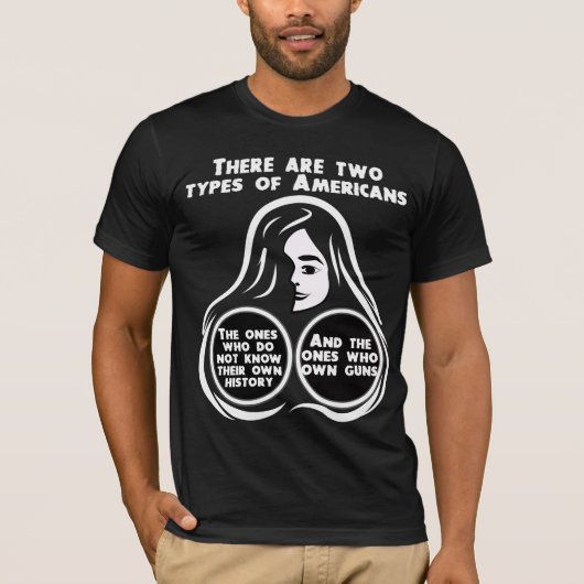 T-shirt Il existe deux types d'Américains (Devant)