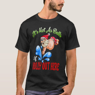 T-shirt Il fait chaud comme boules de Holly Surfing Noël à