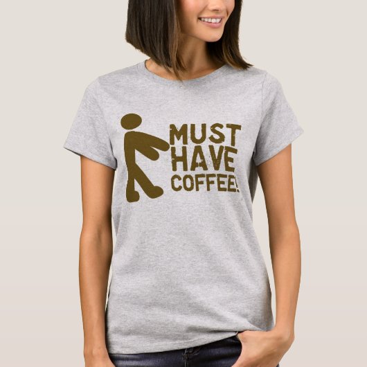 T-shirt Il Faut Du Café ! Zombie (Devant)