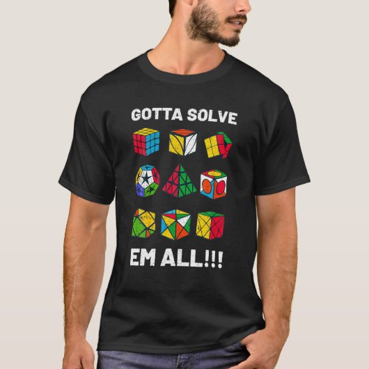 T-shirt Il Faut Résoudre Em Tous Concurrentiels Puzzle Cub (Devant)