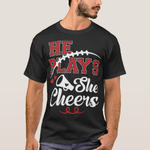 T-shirt Il Joue Elle Accueille Drôle Football