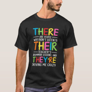 T-shirt Il leur est professeur d'anglais grammaire amusant