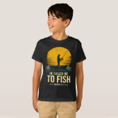 T-shirt Il m'a appelé à pêcher, Matthieu 4_19, Pêche basée (Devant entier)