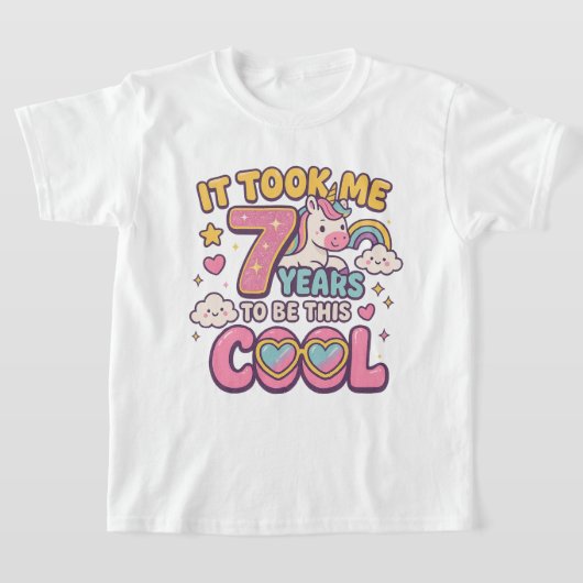 T-shirt Il m'a fallu 7 ans pour être ce Cool - 7ème annive (Poser)