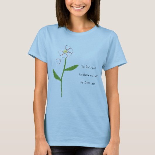 T-shirt Il m'aime, il m'aime pas… (Devant)