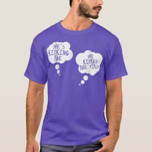 T-shirt Il me frappe T Maternity Coussin Mère Bébé Twi