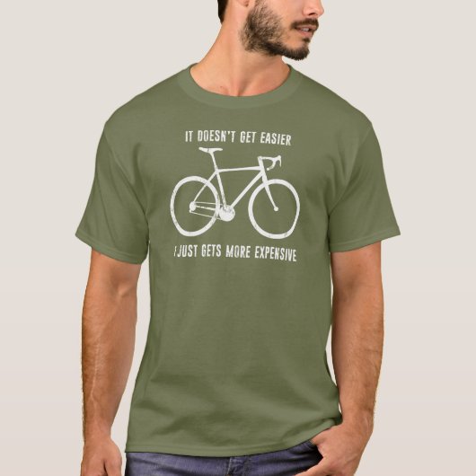 T-shirt Il ne devient pas plus facile il devient juste plu (Devant)