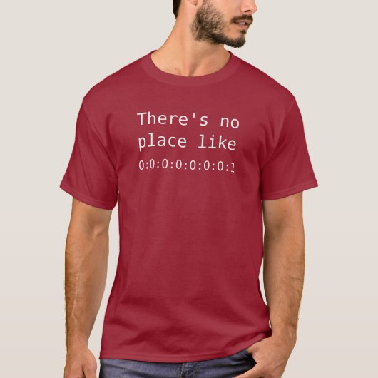 T-shirt Il n'y a aucun endroit comme IPv6 (Devant)