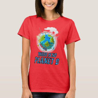 T-shirt Il N'Y A Pas De Planète B Colorée Terre