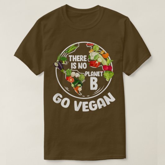 T-shirt Il N'Y A Pas De Planète B Go Végétarien Végétarien (Design devant)