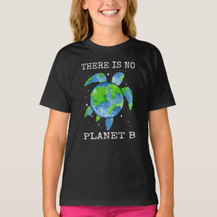T-shirt Il N'Y A Pas De Planète B Tortue Design Jour des t