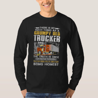 T-shirt Il N'Y A Rien De Tel Qu'Un Vieux Trucker Grincheux