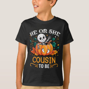 T-shirt Il ou Elle Cousin Pour Être Halloween Squelette Bé