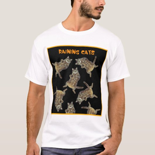 T-shirt Il pleut des chats ! (Devant)