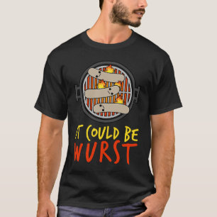 T-shirt Il Pourrait S'Agir De Fumeur Wurst Grill Barbecue 