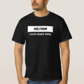 T-shirt Il Pronounounounounes noir et blanc (Devant)