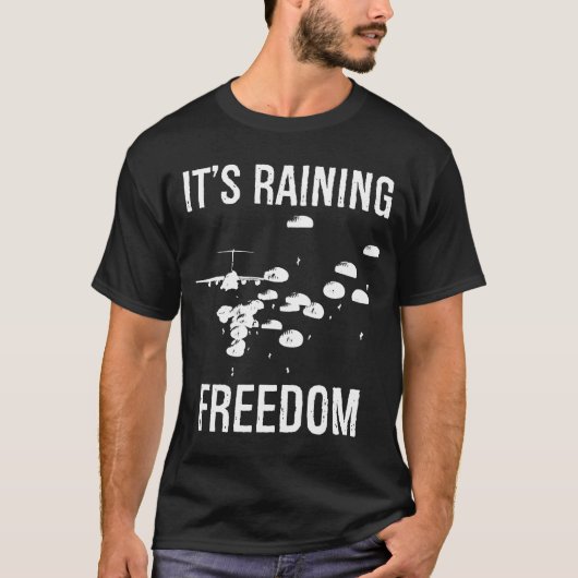 T-shirt Il_s pluie Liberté Premium Parachutiste aéroporté (Devant)
