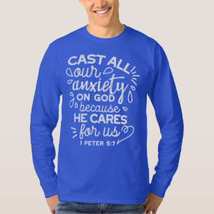 T-shirt Il se soucie de vous – Citation chrétienne encoura