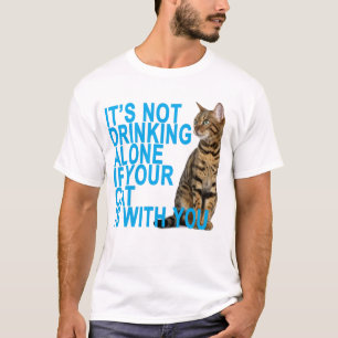 T-shirt IL SEUL NE BOIT PAS SI VOTRE CAT EST AVEC YOU.pn