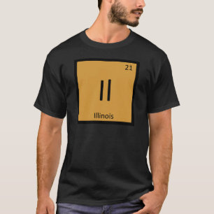 T-shirt Il - Tableau périodique de chimie de l'État de l'I