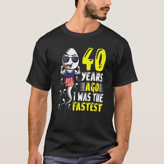 T-shirt Il Y A 40 Ans, J'Étais Le 40ème anniversaire le pl (Devant)