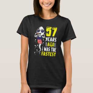T-shirt Il Y A 57 Ans, J'Étais Le 57ème anniversaire le pl