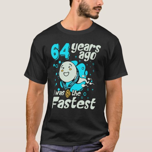 T-shirt Il Y A 64 Ans, J'Étais Le 64ème anniversaire le pl (Devant)