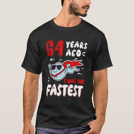 T-shirt Il Y A 64 Ans, J'Étais Les Ballons Vieux Les Plus  (Devant)