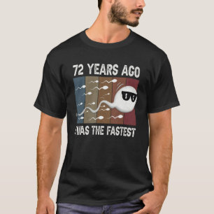 T-shirt Il Y A 72 Ans, J'Étais L'Anniversaire Le Plus Rapi