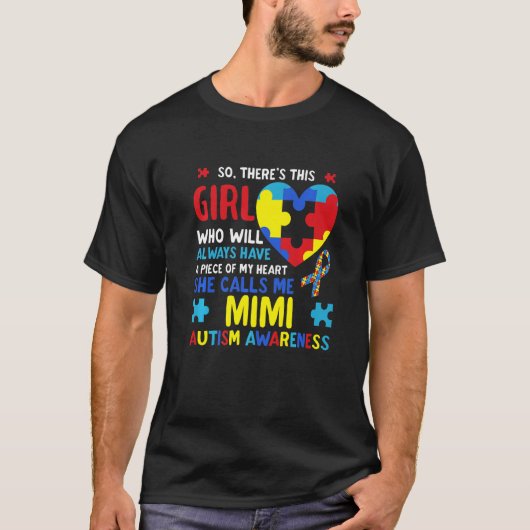 T-shirt Il y a cette fille qu'elle m'appelle l'autisme de  (Devant)